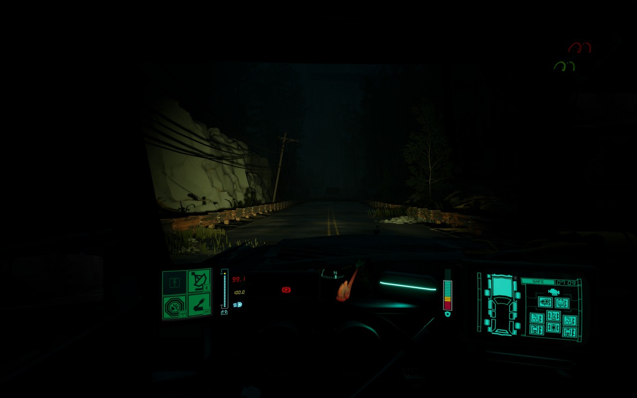 Light from a single Insulated Headlight.