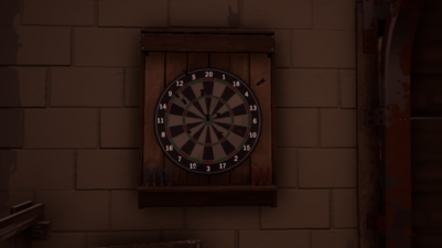 Mounted Dart Board